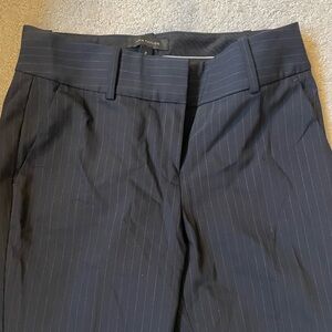 Ann Taylor Dark Blue Pinstripe Trousers